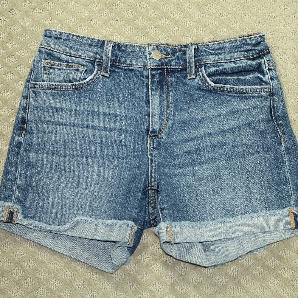 Joes Jeans Womens 27/4 Stretch Mid-Rise Denim 4” Cuffed Jean Shorts $118